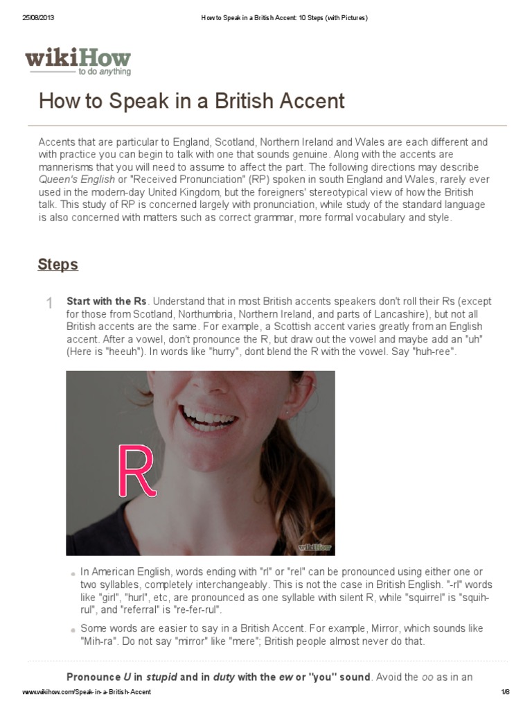 essay pronunciation british accent