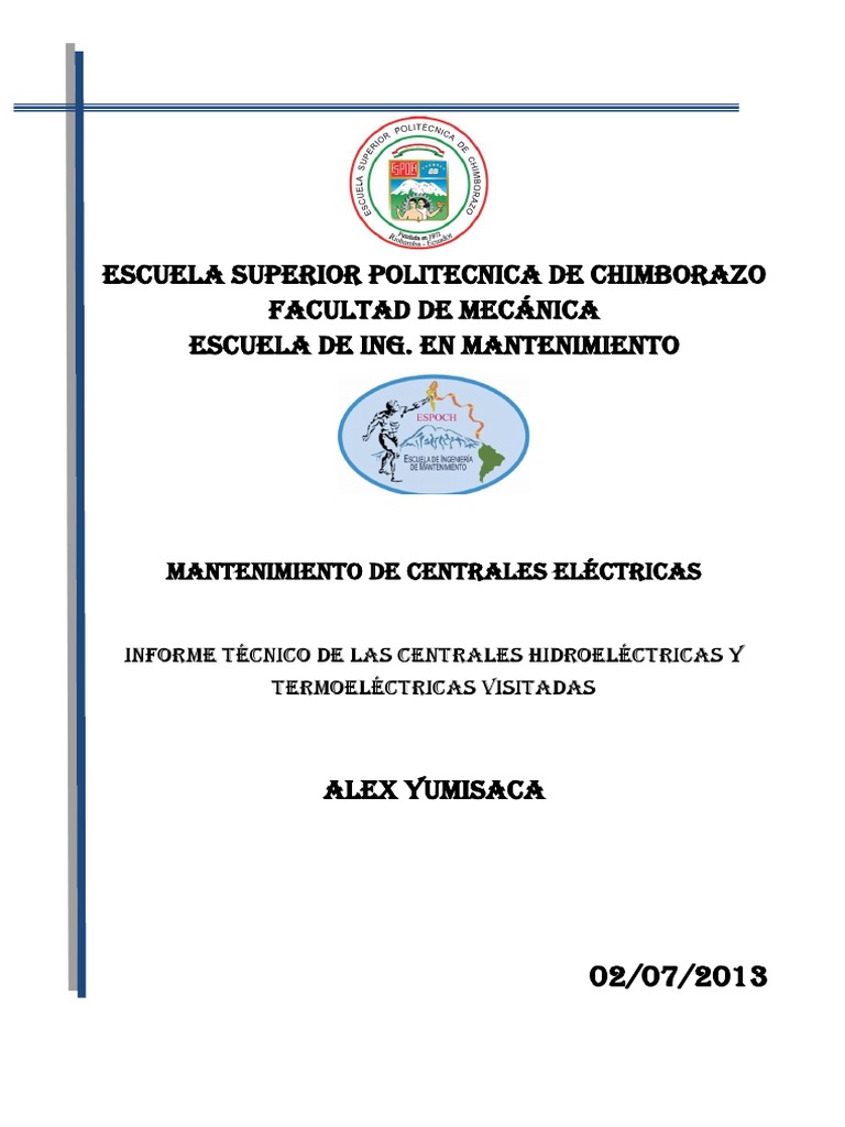 Mantenimiento de Centrales Eléctricas en Ecuador | PDF | Generación ...