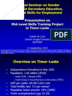 Timor-Leste: Mid-Level Skills Training Project
