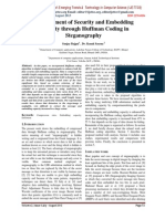 Enhancement of Security and Embedding Capacity Through Huffman Coding in Steganography