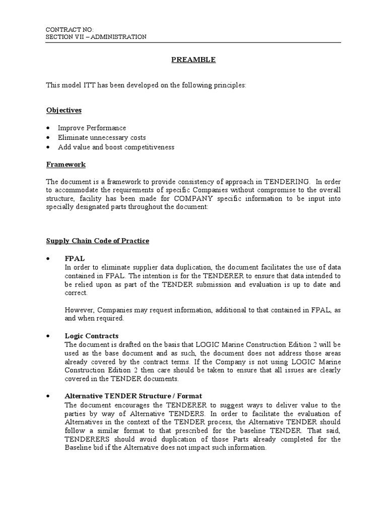 ITT Guidelines for Marine Contractors | PDF | General Contractor | Audit