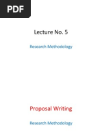 Lecture No. 5: Research Methodology