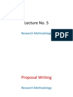 Lecture No. 5: Research Methodology