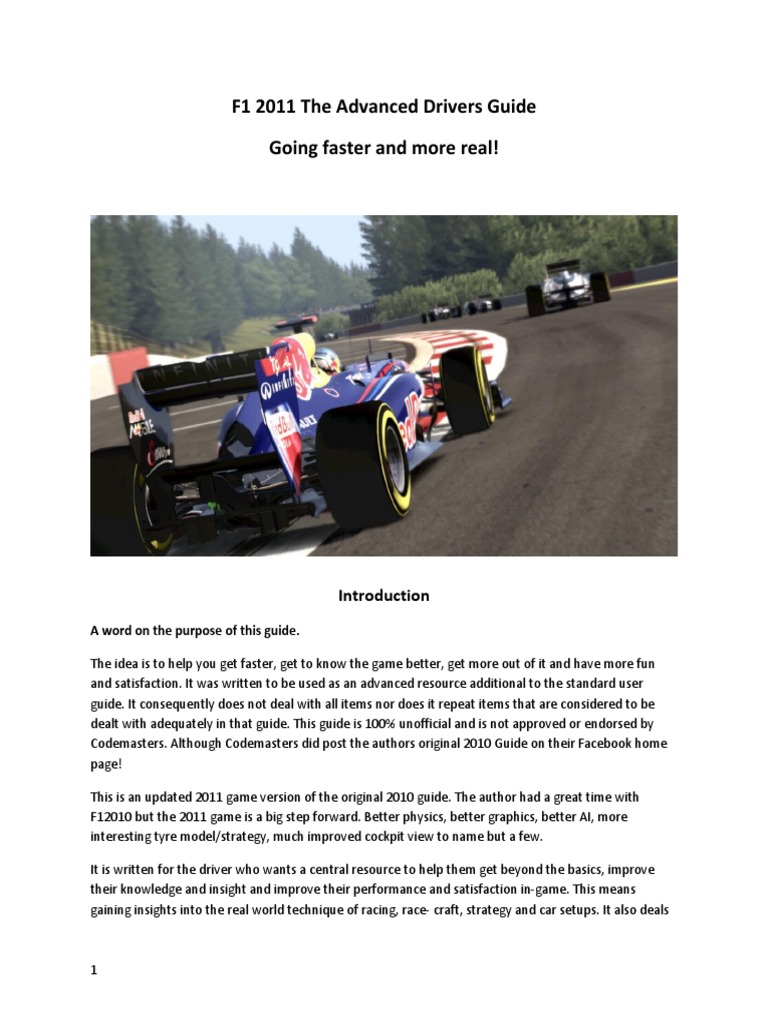 Advanced Racing Guide | PDF | Tire | Formula One