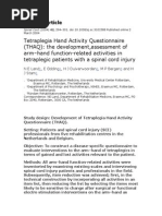 Download Tetraplegia Hand Activity Questionnaire by ISLink SN170512028 doc pdf