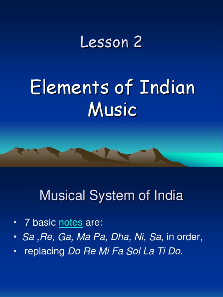 Lesson 2 Elements of Indian Music PDF