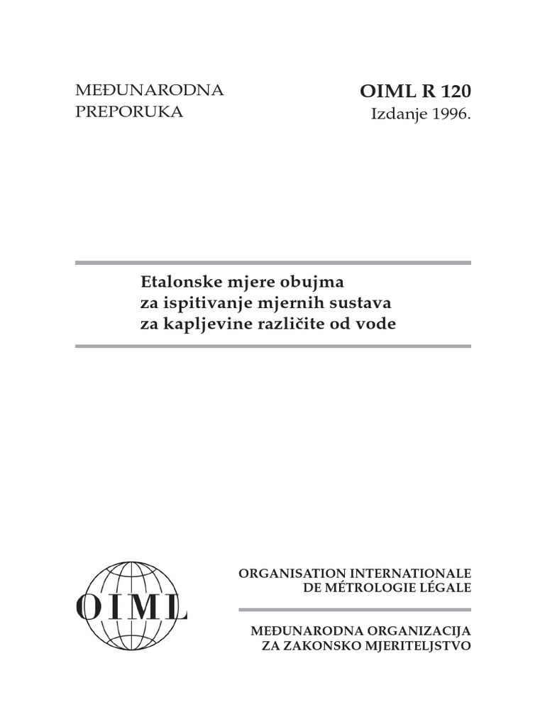 Oiml - R 120 | PDF