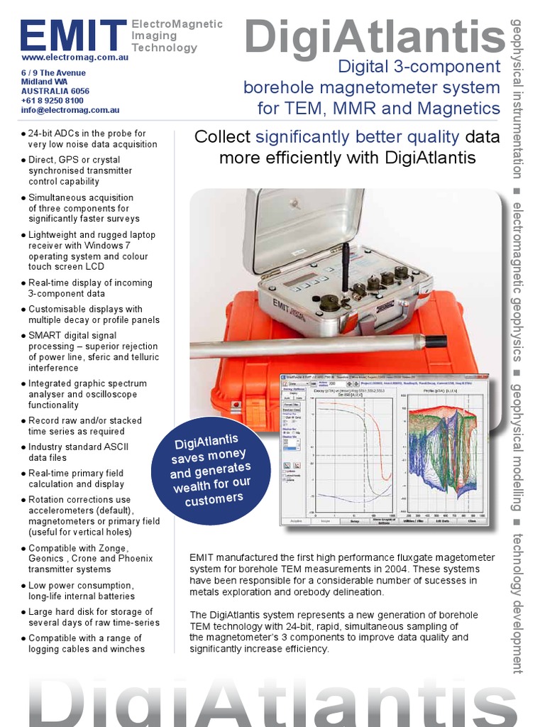 Brochure - DigiAtlantis DHEM PDF | PDF | Magnetometer | Manufactured Goods