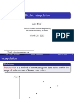 Bicubic Interpolation: Xiao Shu