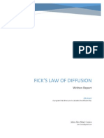 Fick'S Law of Diffusion: Written Report