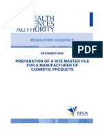 GUIDE-MQA-018-005 (Preparation of A Site Master File For A Manufacturer of Cosmetic Products)