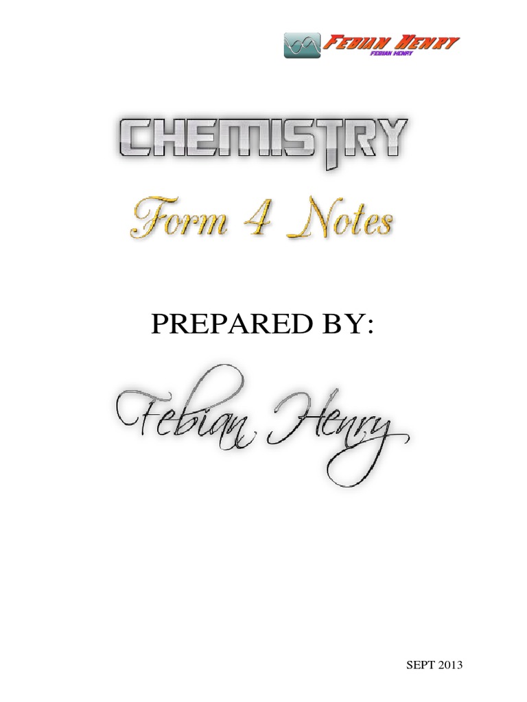 Chemistry Form 4 A+ Notes | PDF | Atomic Nucleus | Hydroxide