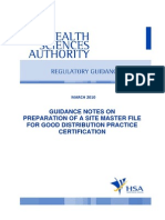 GUIDE-MQA-022-004 (Guidance Notes On Preparation of A Site Master File For Good Distribution Practice Certification)