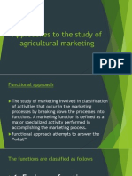Approaches To The Study of Agricultural Marketing