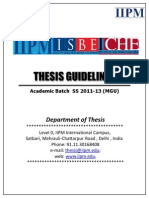 All India Thesis Guidelines For SS 2011-13 (MGU) Batches