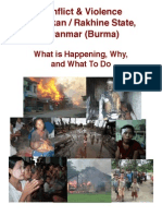 CONFLICT & VIOLENCE IN ARAKAN/RAKHINE STATE, MYANMAR (BURMA) - What Is Happening, Why, and What To Do