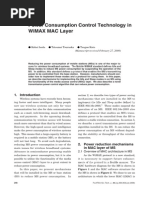Power Consumption Control Technology in Wimax