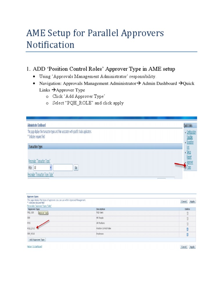 AME Setup for Approver Roles | PDF | Business | Computing