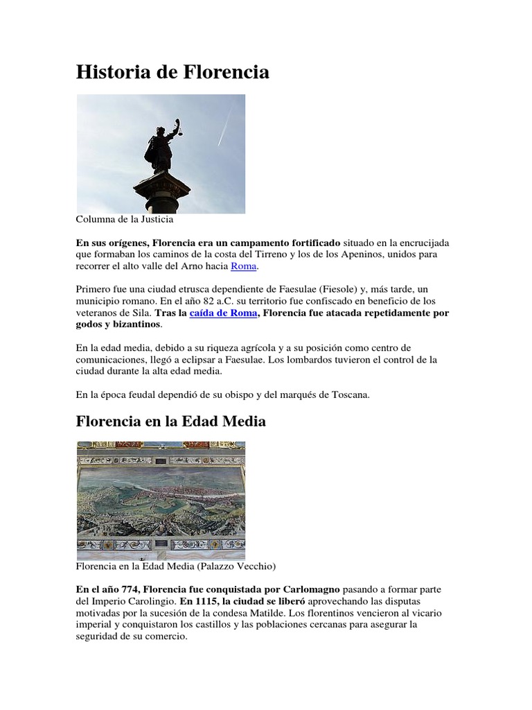 Historia de Florencia Florencia Casa de los medici