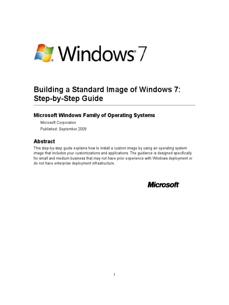Building A Standard Image of Windows 7 Step-By-Step Guide | PDF ...