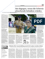 My First Ever Story in Switzerland - The Interview With MR Mahinda Rajapaksa President of Sri Lanka in The Sonntagszeitung, Sunday, Sept 22, 2013