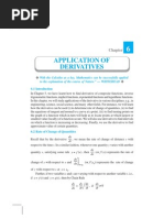 CH 6-Applications of Derivatives