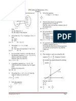 SPM Additional Mathematics 2012 P1