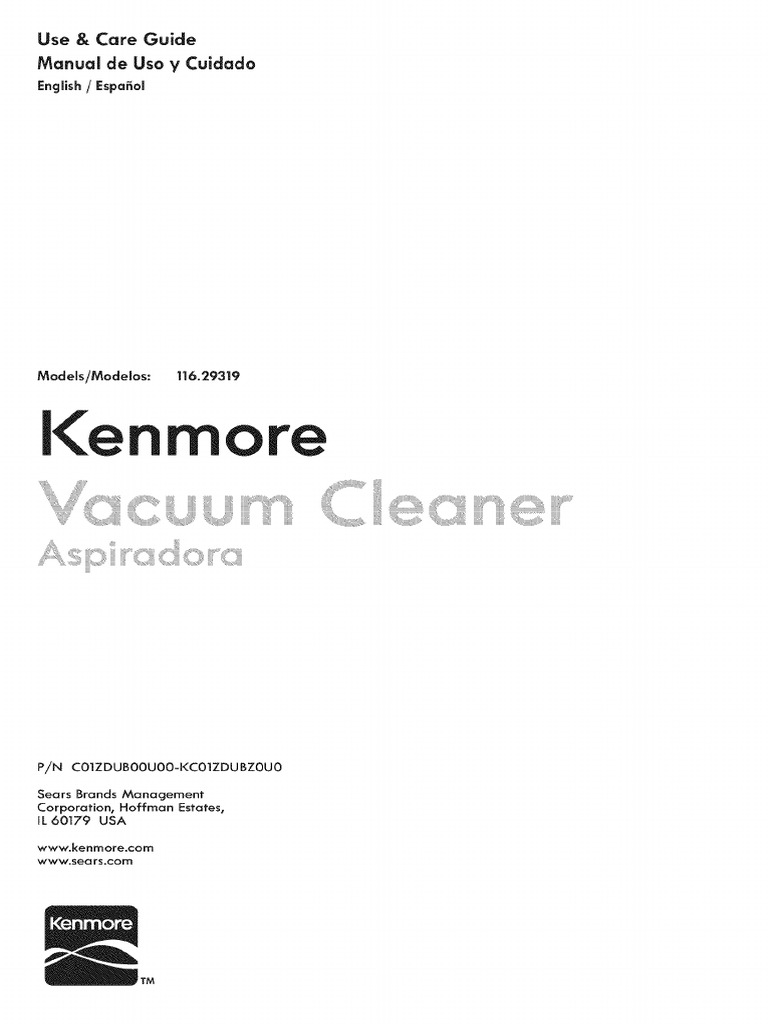 29319orange Kenmore Canister Vacuum Cleaner 29319 HEPA PDF Vacuum