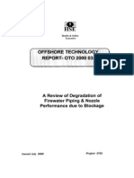 Review of Degradation of Firewater Piping and Nozzle Performance Due to Blockage
