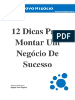 12 Dicas para Negocios Com Sucesso