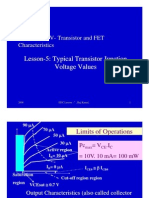 Lesson Lesson - 5: 5:: Typical Transistor Junction Typical Transistor Junction Voltage Values Voltage Values