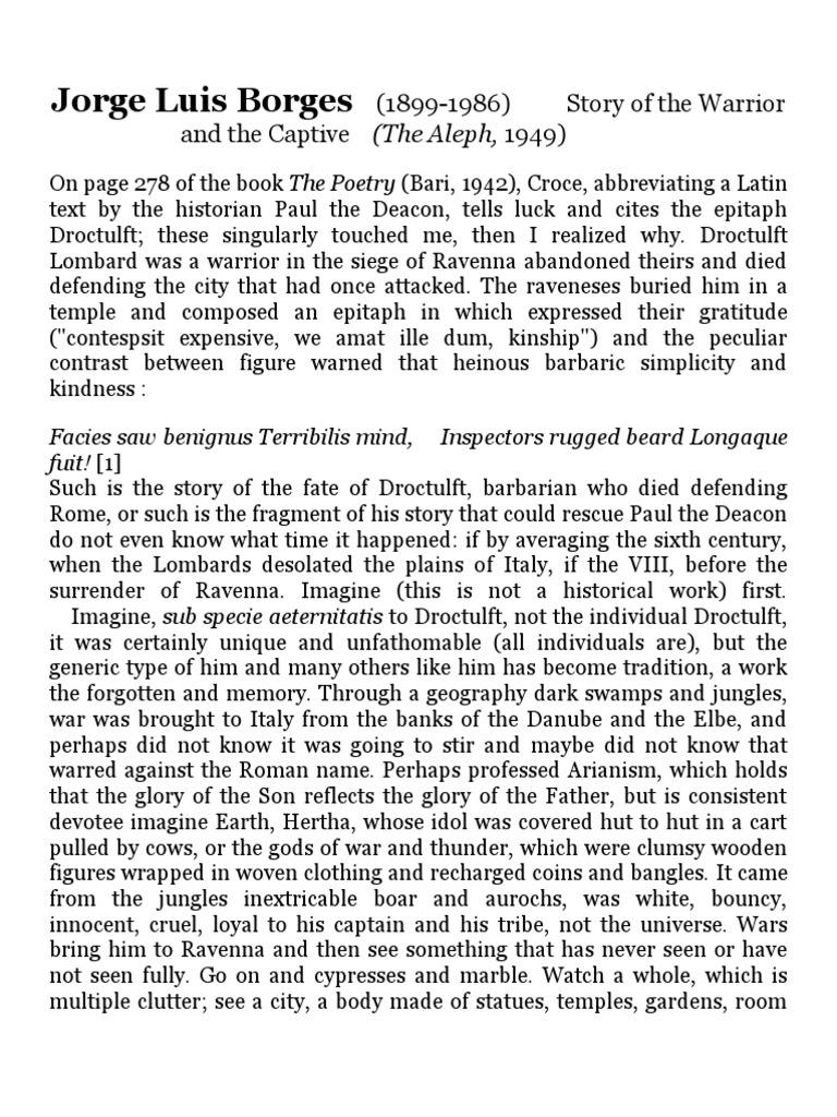 Historia Del Guerrero y de La Cautiva English PDF