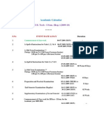 Academic Calendar III b. Tech - i Sem. Reg. 2009-10
