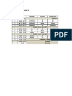 FEP 1-6 Time Table Grade 4 2013 - 2014