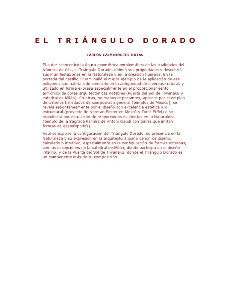 El Triángulo Dorado | PDF | Triángulo | Diseño