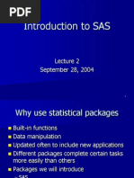 Intro To SAS - PowerPoint Presentation