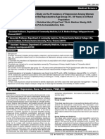 A Study On The Prevalence of Depression Among Women in The Reproductive Age Group (15 - 49 Years) in A Rural Population