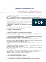 Conselho de Comunicacao Social - Lei 8389-91