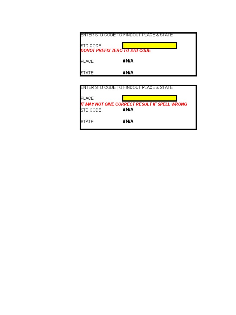 India STD Codes | PDF | Business