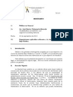 Memorando: Disposiciones aplicables referente a la Junta de Libertad Bajo Palabra en P.R. (24 de septiembre de 2013).