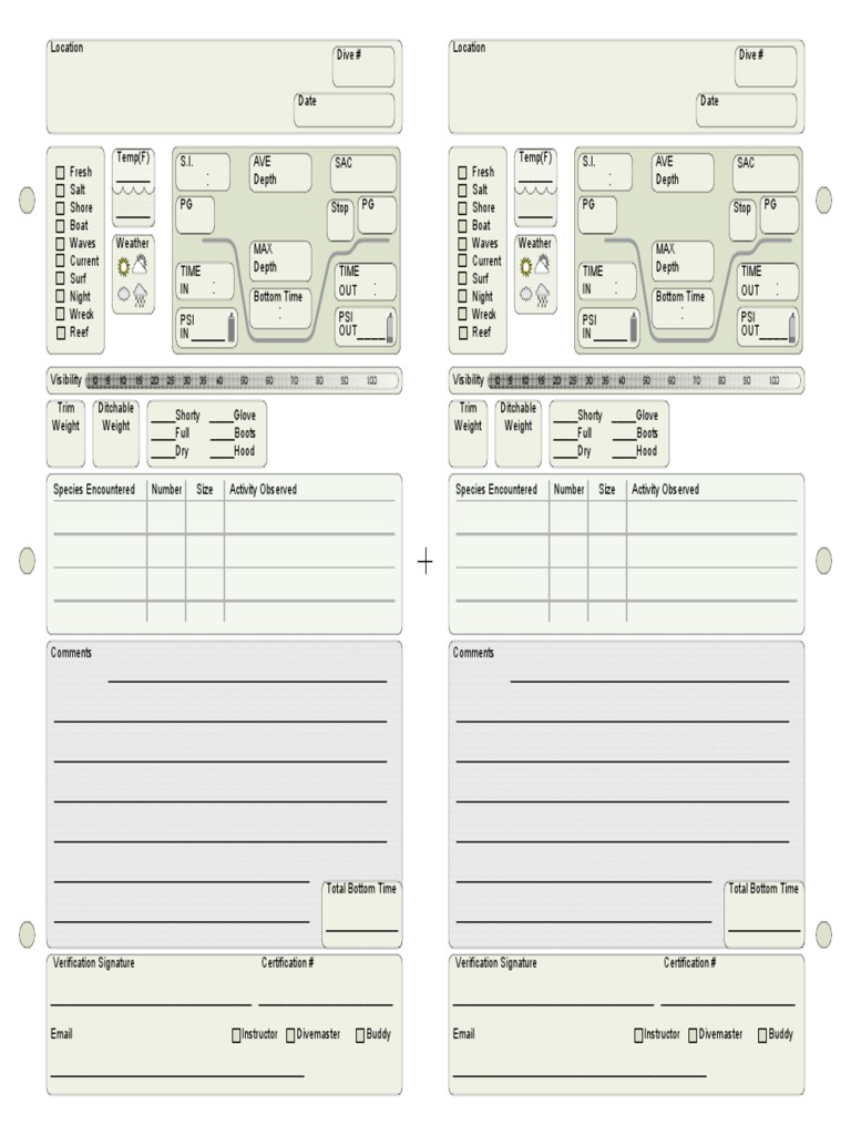 Naui Logbook Rev 3 | PDF | Underwater Diving | Water Sports