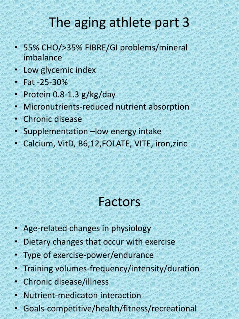 Part 3 of The Aging Athlete | PDF