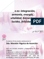 Presentación Yoga Maratón Yóguica Asunción.