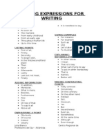 Linking Expressions For Writing