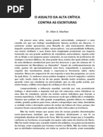 O Assalto da Alta Crítica Contra as Escrituras