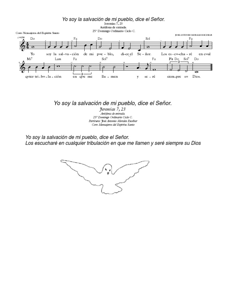 Yo Soy La Salvación de Mi Pueblo, Dice El SeñorPartitura PDF Misa (liturgia