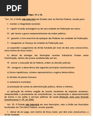 Aula Intervencao Federal Federacao Constituicao