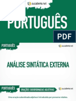 Português - Aula 07 - Apresentacao-Analise-Sintatica-Externa