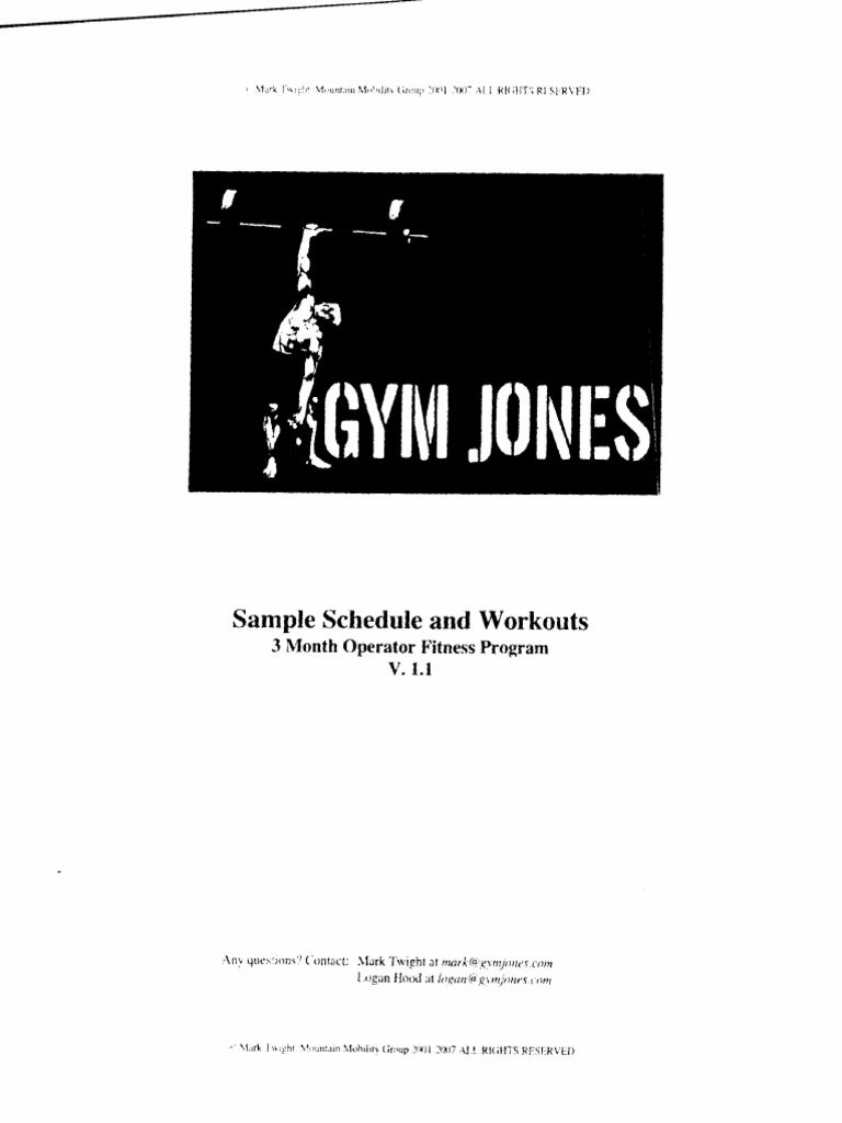 Gym Jones Workout Routines GYM JONES STRENGTH TRACK | 6 WEEK GENERAL