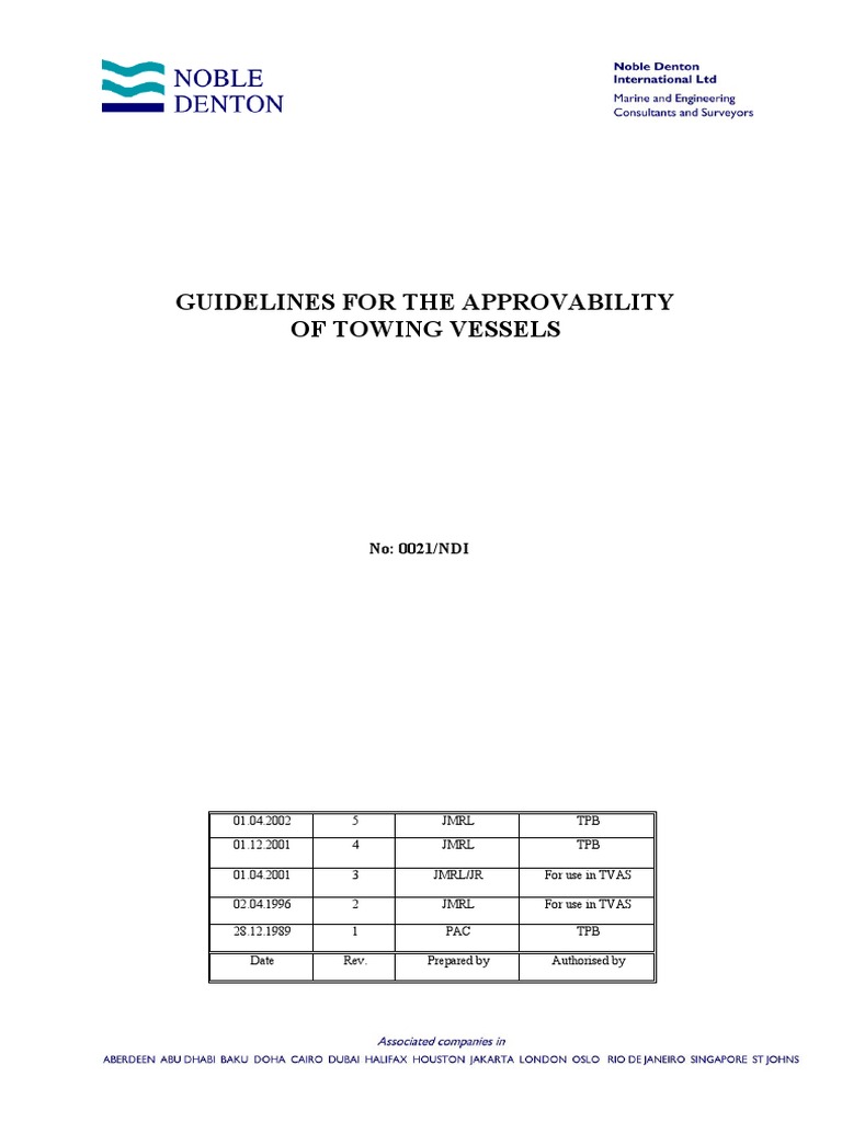 Guidelines For Towing PDF Tugboat Marine Salvage